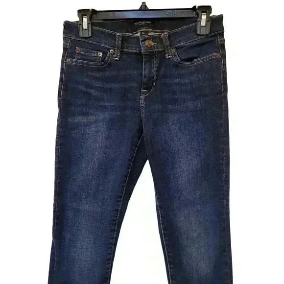 Banana Republic Women's Blue Medium Wash Cotton/Poly/Spandex Skinny Fit Jeans - Picture 5 of 12